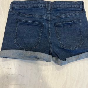 Tinsel dark wash stretch jean shorts